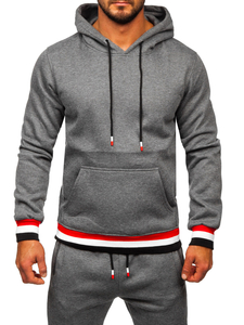 Grafitna trenirka muška s kapuljačom Bolf 8C60