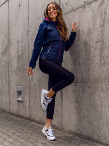 Ženska sportska majica-jakna tamnoplava Bolf KSW4004A