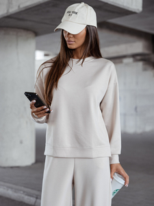 Ženski dvodijelni trenirke komplet bež Bolf 821111