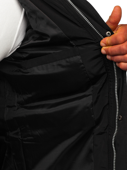 Crna prošivena muška jakna zimska Bolf 5M50