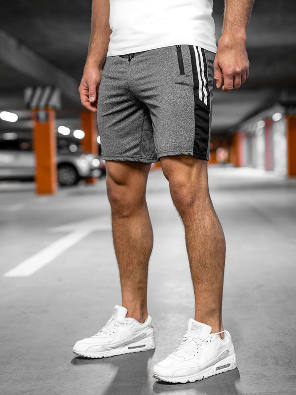 Grafitne muške kratke trenirke Bolf 68006A