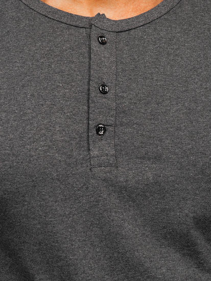 Longsleeve majica muška kopčan gumbima antracit Bolf 1114
