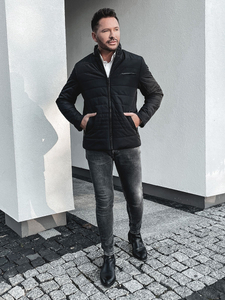 Crna prošivena prijelazna muška jakna Bolf 22M12