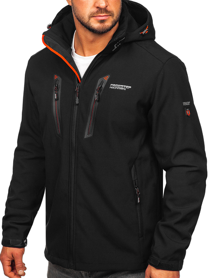 Crno-crvena muška jakna softshell Bolf WX086A