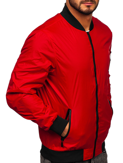 Crvena prijelazna muška bomber jakna Bolf 5M708