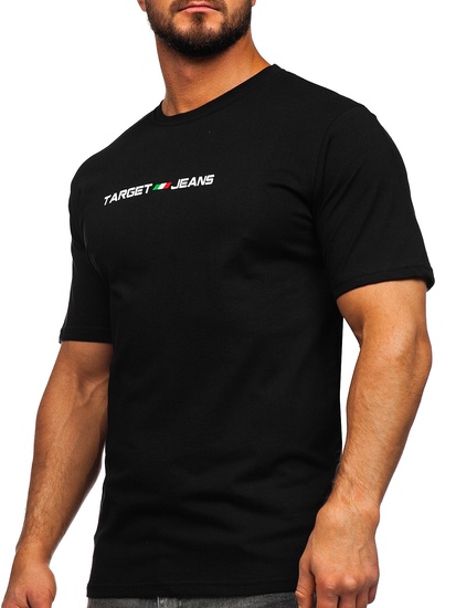 Crna pamučna majica muška s printom Bolf 14761