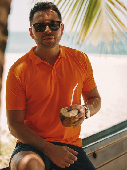 Narančasta polo majica muška Bolf GD02