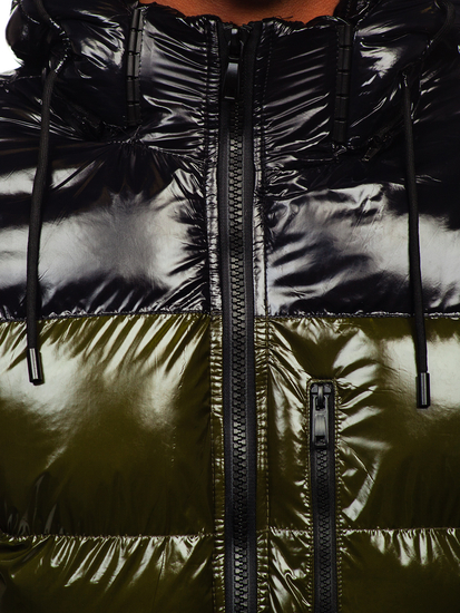 Zelena prošivena jakna muška zimska Bolf 6462