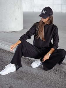 Ženski dvodijelni trenirke komplet crni Bolf 821111