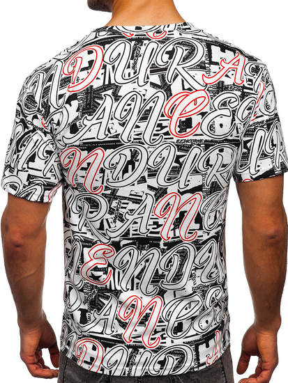 Bijela majica muška s printom Bolf 14906