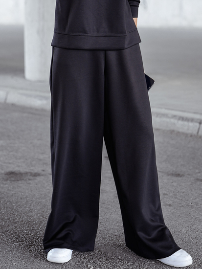 Ženski dvodijelni trenirke komplet crni Bolf 821111