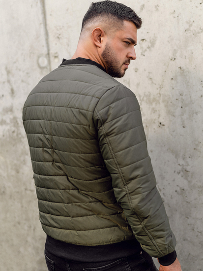 Kaki prijelazna jakna muška prošivena bomber Bolf MY-02