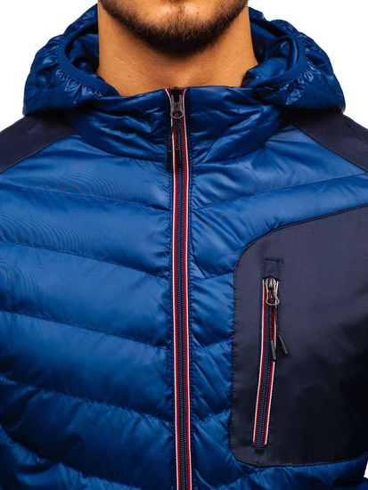 Jakna muška prijelazna sportska tamnoplava Bolf 1901