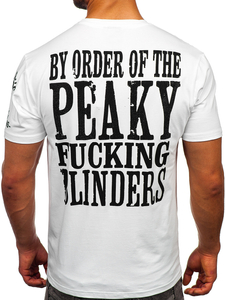 Bijela muška majica sa ukrasima Bolf 2826