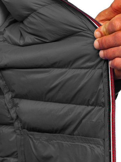 Jakna muška zimska sportska prošivena crna Bolf 1100