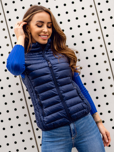 Tamnoplavi prošiveni prsluk ženski Bolf B2705