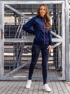 Ženska sportska majica-jakna tamnoplava Bolf KSW4009A