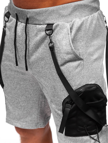 Sive muške kratke cargo trenirke Bolf HS7179