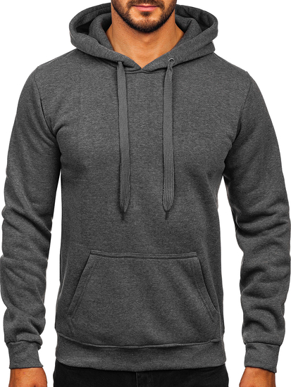 Grafitna majica za muškarce s kapuljačom kangurka Bolf MB001