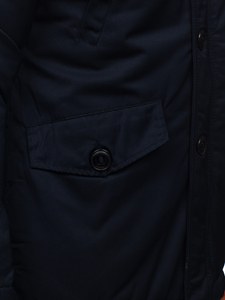 Tamnoplava jakna muška zimska parka alaska Bolf JK355