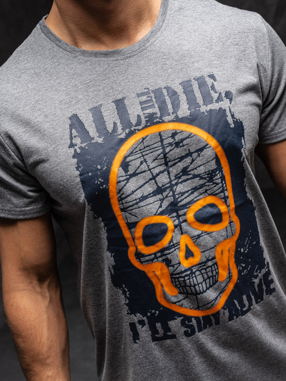 Antracit majica muška s printom Bolf Y70007