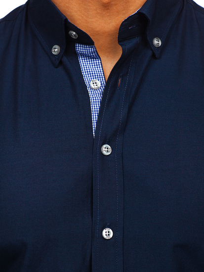 Tamnoplava košulja muška dugih rukava Bolf 20719