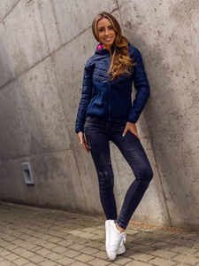 Ženska sportska majica-jakna tamnoplava Bolf KSW4005A