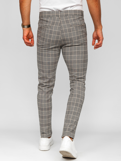 Elegantne muške hlače na kockice Bež Bolf 184171