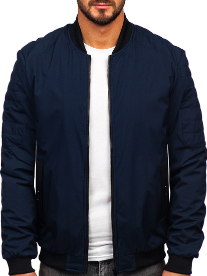 Tamnoplava muška prijelazna bomber jakna Bolf 84M3007