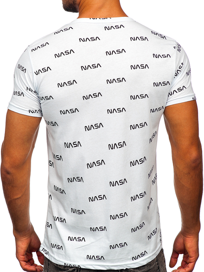 Bijela muška majica s printom Bolf 14950