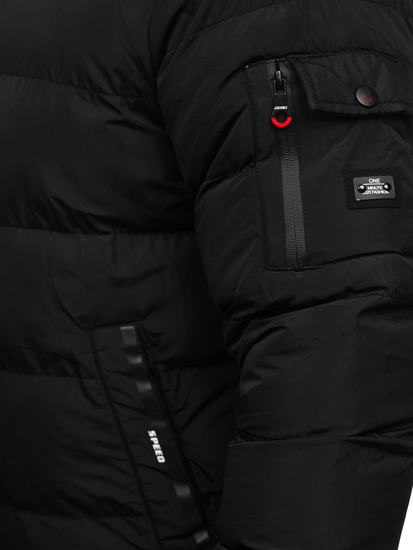 Crno-crvena dvostrana prošivena jakna muška zimska Bolf 7410