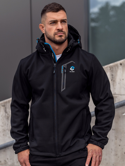 Crna jakna muška softshell Bolf WX062