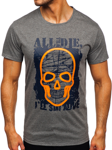 Antracit majica muška s printom Bolf Y70007