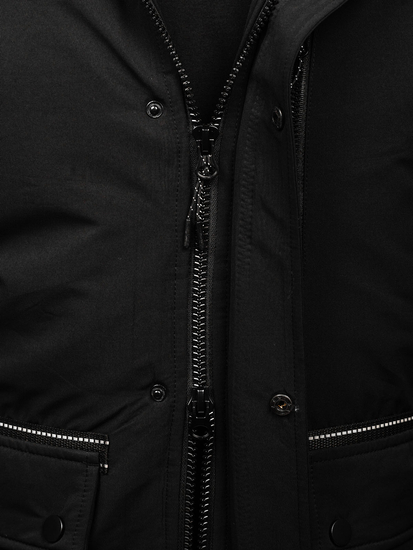 Crna muška zimska jakna parka Bolf 22M323