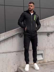 Crna muška prijelazna jakna softshell Bolf HM188