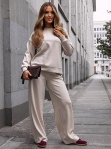 Ženski dvodijelni trenirke komplet bež Bolf 821111