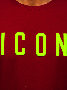 Bordo s vezenim 3D printom dukserica muška bez kapuljače Bolf 146176