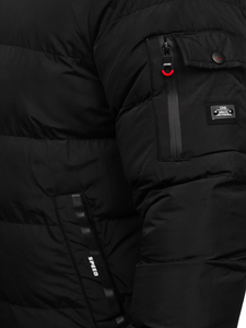 Crno-crvena dvostrana prošivena jakna muška zimska Bolf 7410