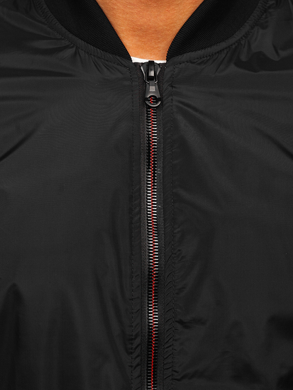 Crna jakna prijelazna bomber muška Bolf 7116