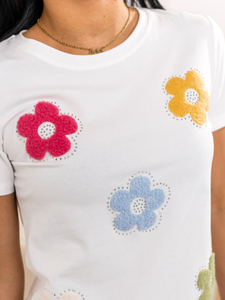 Ženska majica s printom Bijela Bolf 95T2529