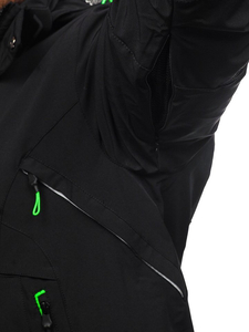 Zimska jakna muška skijaška crno-zelena Bolf 1910