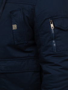 Tamnoplava debela jakna zimska muška pamučna Bolf 1890