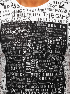 Muška majica s printom bijela Bolf 1173