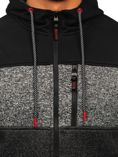 Muška lagana jakna s kapuljačom Antracit Bolf TC1206