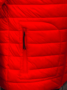 Crvena prošivena muška prijelazna jakna Bolf 13007