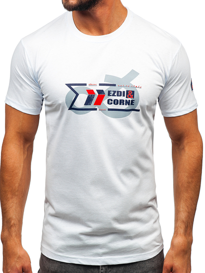 Bijela muška pamučna majica Bolf 14736