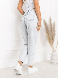 Svijetloplave traperice ženske mom fit Bolf WL2102