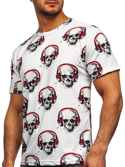 Bijela majica muška s printom Bolf 14919