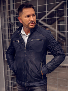 Tamnoplava prijelazna muška jakna Denley 1702A