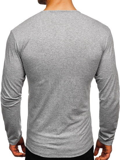 Longsleeve majica muška kopčan gumbima siva Bolf 1114